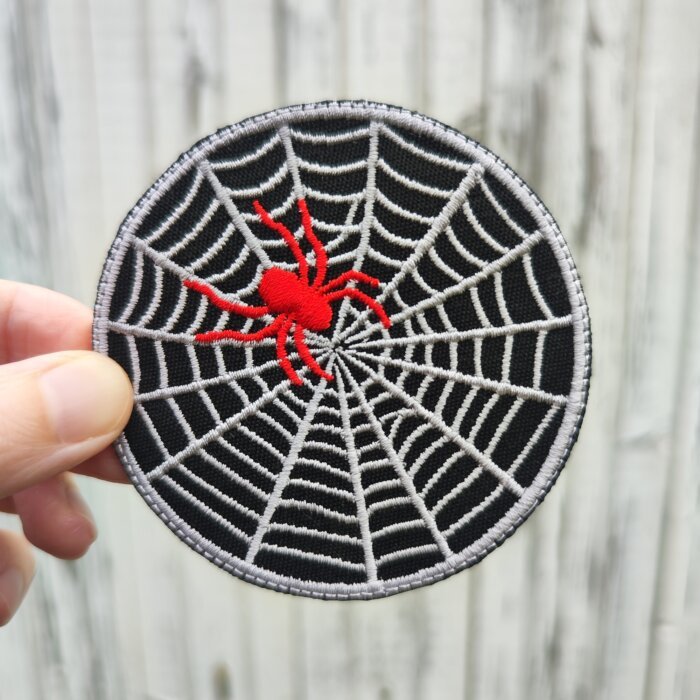 Spider Web Halloween Patch Iron On