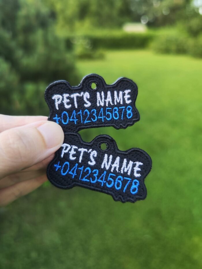 Custom Pet Tag Gift for Dog Cat Silent Name Tag for Collar