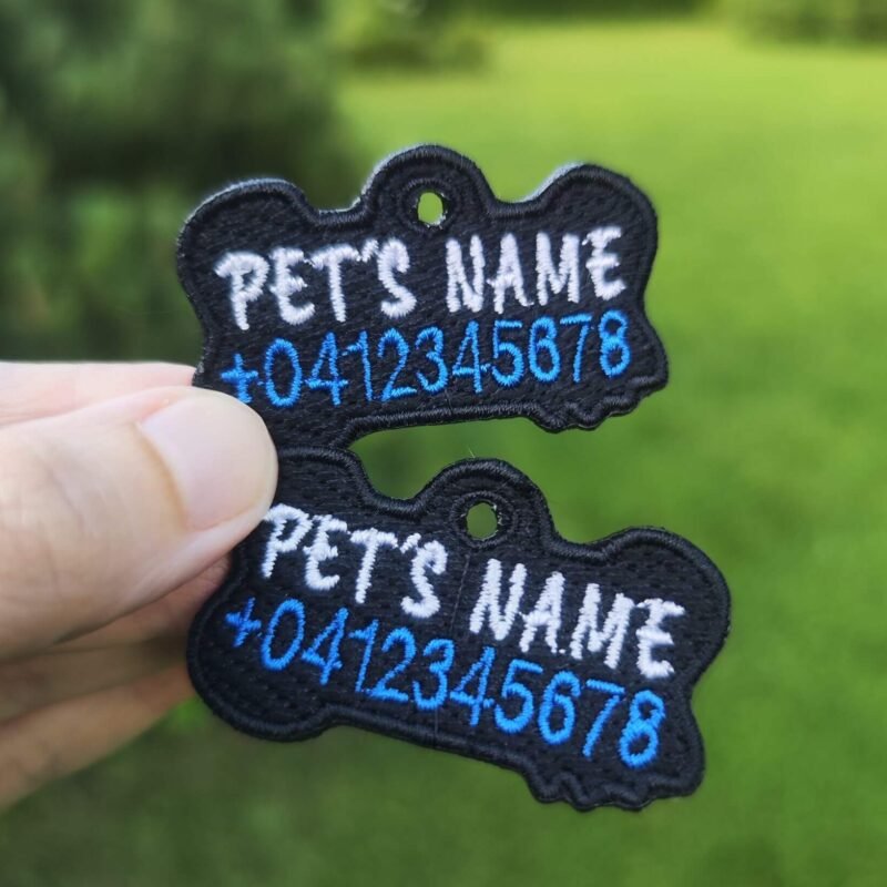 Custom Pet Tag Gift for Dog Cat Silent Name Tag for Collar