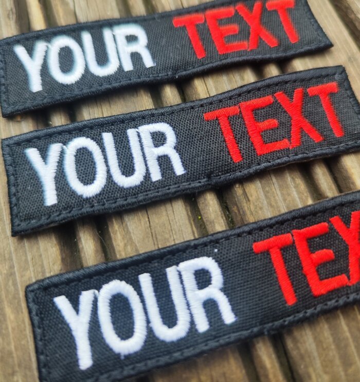 1 PCS Custom Text Patch Hook Loop Iron On Sew Rectangle 10 - 25 cm - Image 7