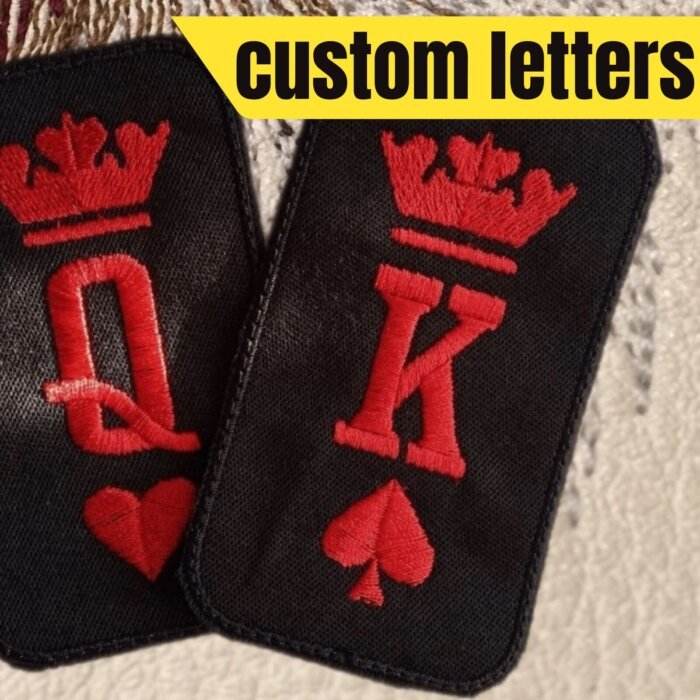 Couple Patches Queen King Cards, Gift Ideas for Boyfriend