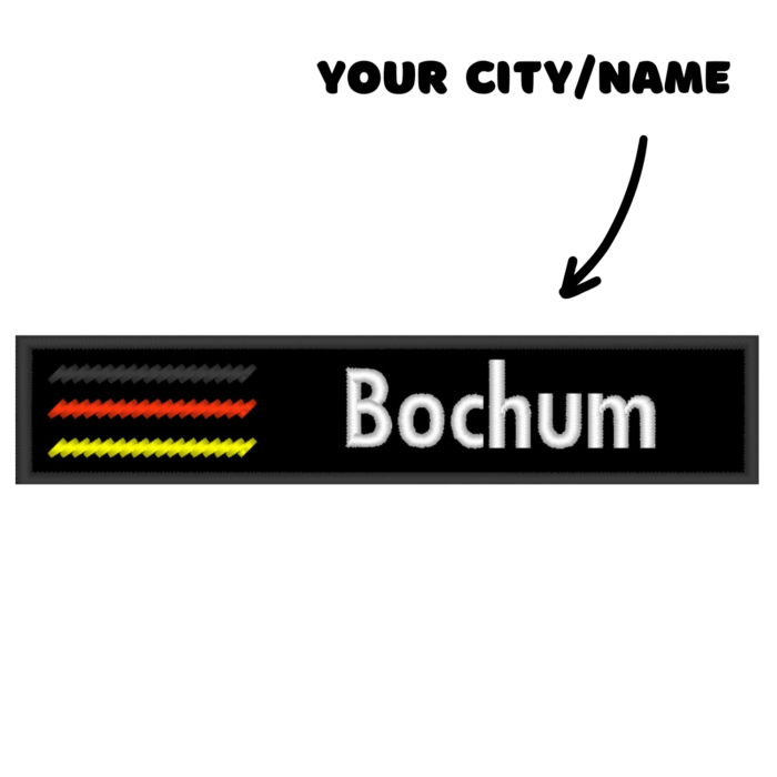 Custom Text Bochum Germany Embroidered Patch