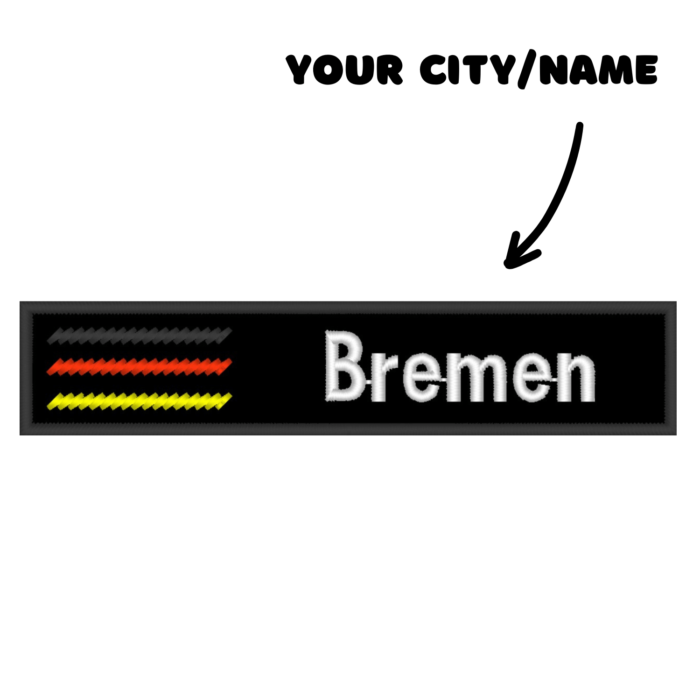 Custom Patch Text Bremen Germany Embroidery