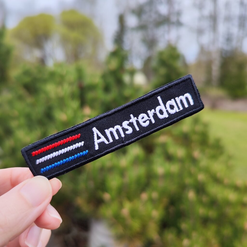 Amsterdam patch custom text
