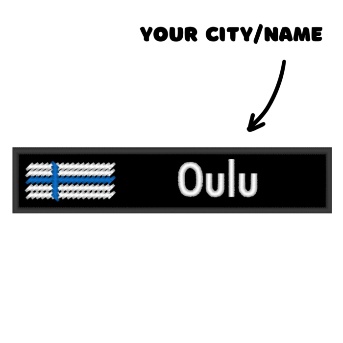 City name custom patches Oulu