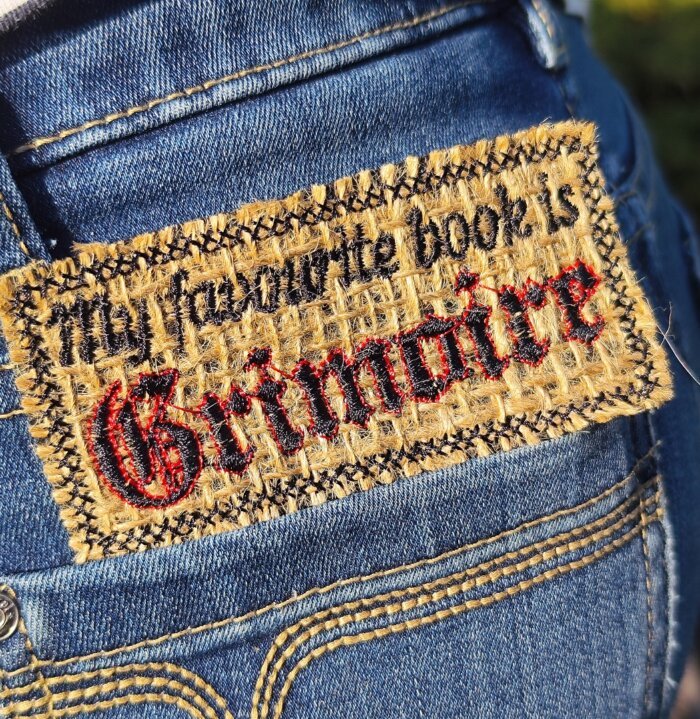 Witch Grimoire Punk Grunge Patches Burlap