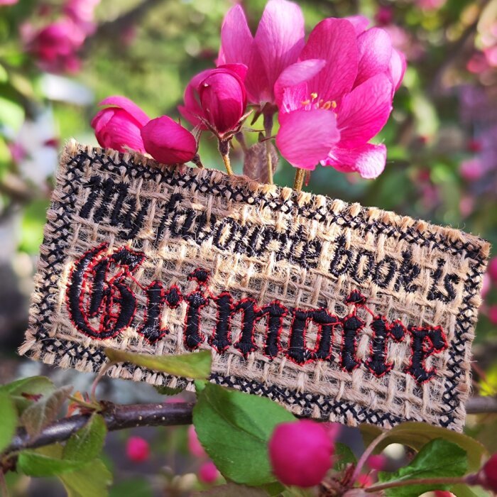 Grimoire Book Patch, Witchy Gifts, Goth Grunge Style