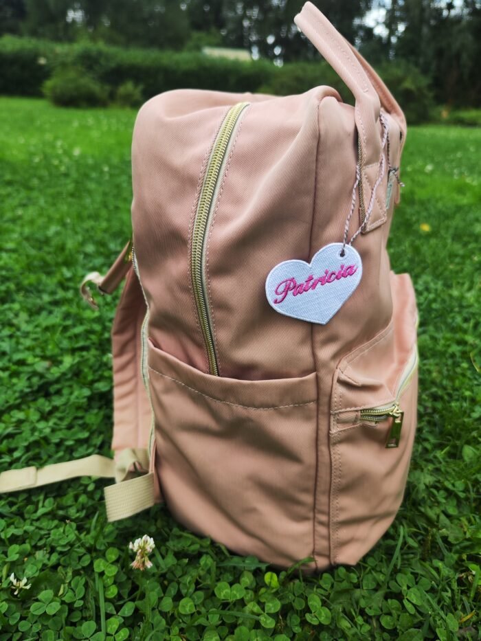 Backpack Name Tag Cute Luggage Identifier Custom Heart Shaped - Image 2