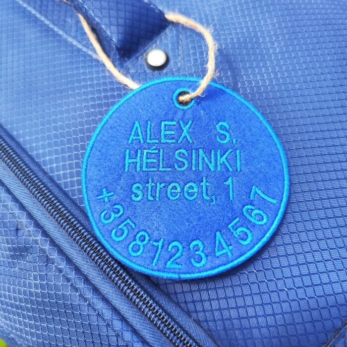 Personalized Luggage Tag with Privacy Hidden Text