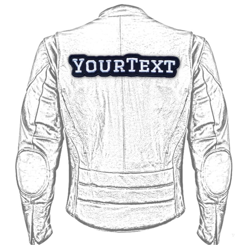 large back patch custom text