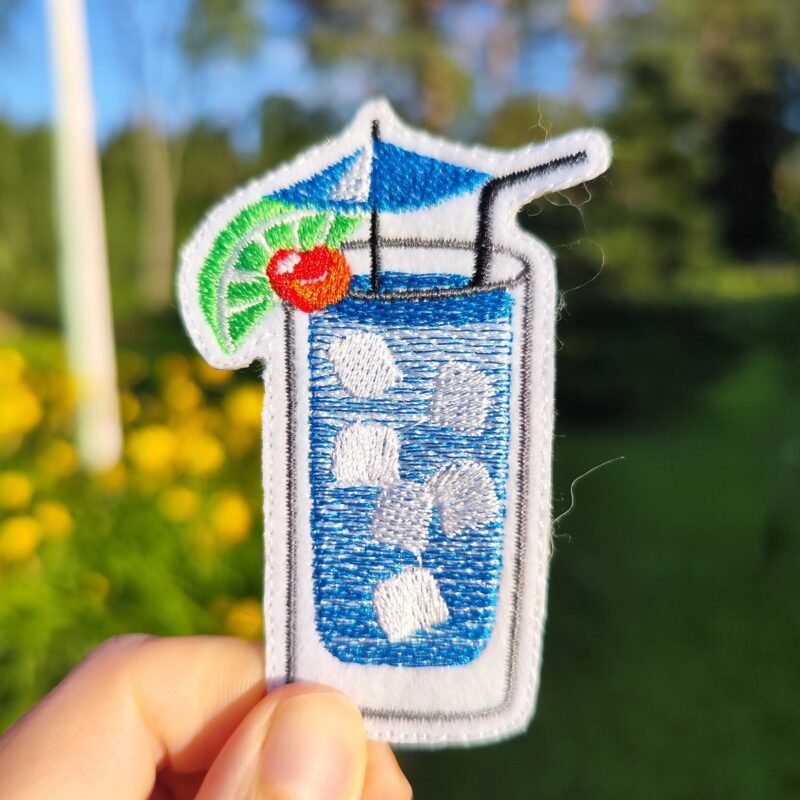 Summer Cocktail Patches Blue Lagoon