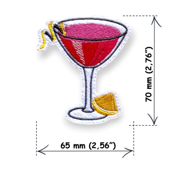 Summer Cocktail Patch Pink Iron-On - Image 2