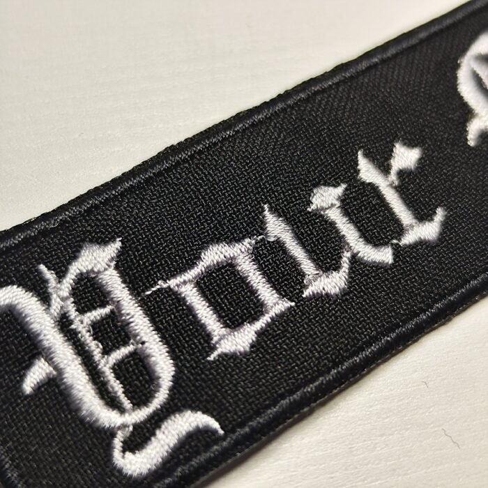 Custom Old English Patch Embroidered, Biker Badge, Punk Patches, Gothic Font Patch - Image 5