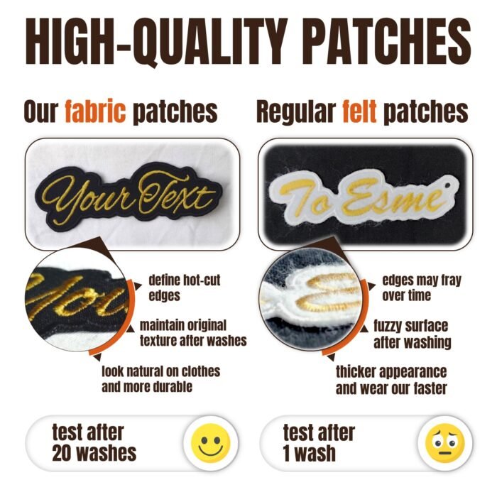 1 PCS Custom Text Patch Hook Loop Iron On Sew Rectangle 10 - 25 cm - Image 8