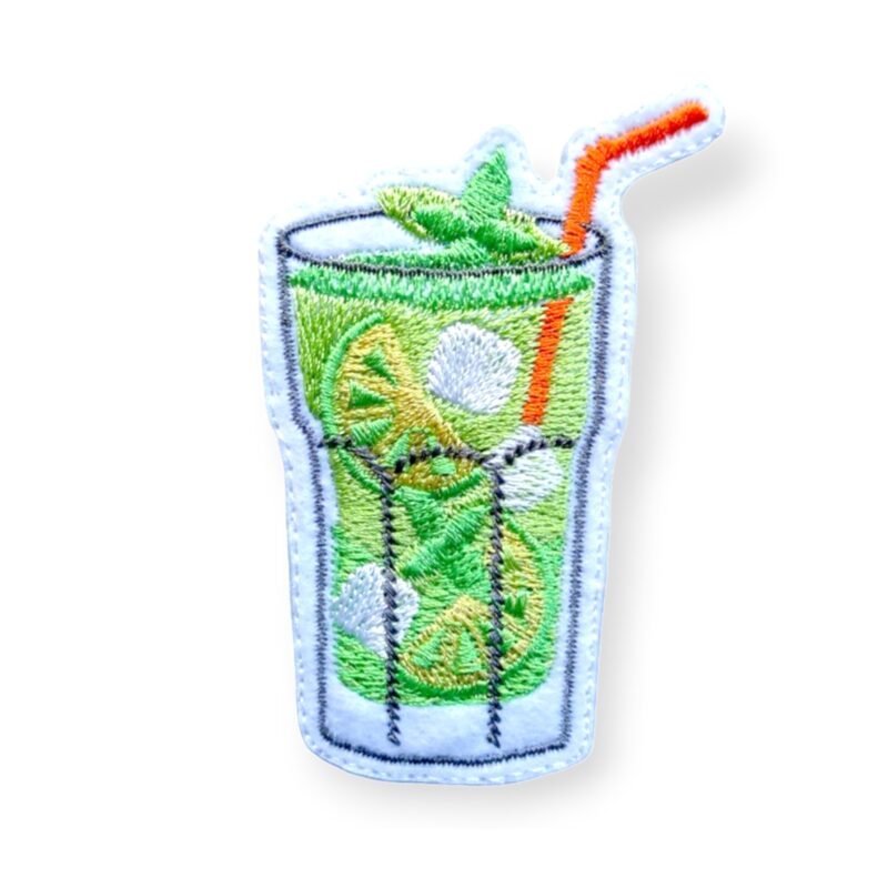 Mojito Cocktail Patch Iron On Embroidered for Hat Jacket Gift for Adults