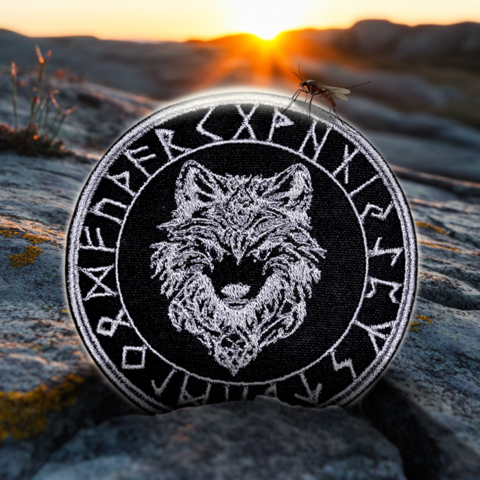 Fenrir Patch, Wolf Embroidered, Norse mythology, Viking Decor for tshirt, vest, jacket - Image 2