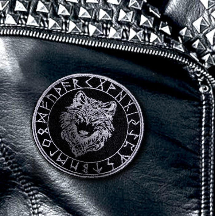 Fenrir Patch, Wolf Embroidered, Norse mythology, Viking Decor for tshirt, vest, jacket - Image 3