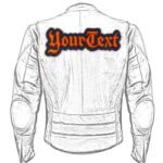 large patch on a jacket back sketch