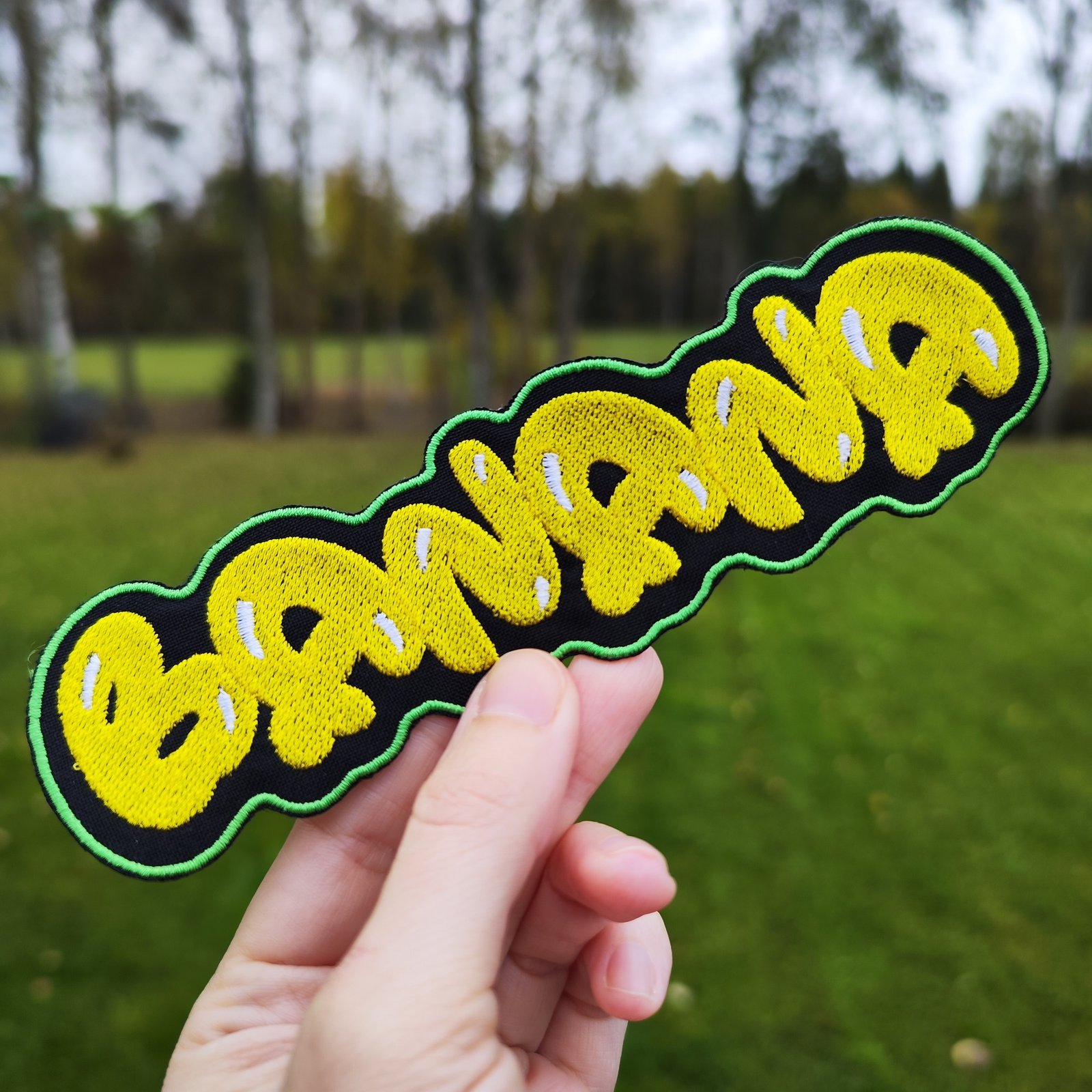 custom text patches street style