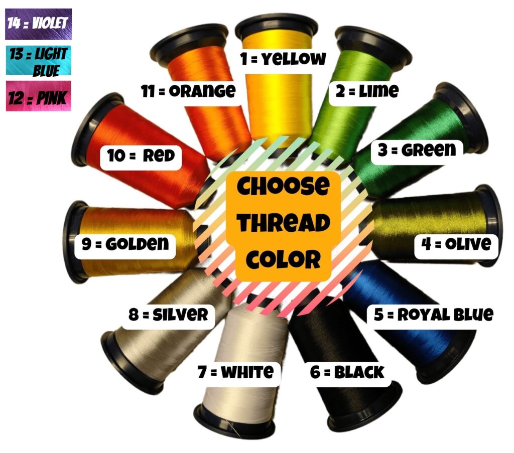 thread bobbins different colors for custom embroidery by mottopatch