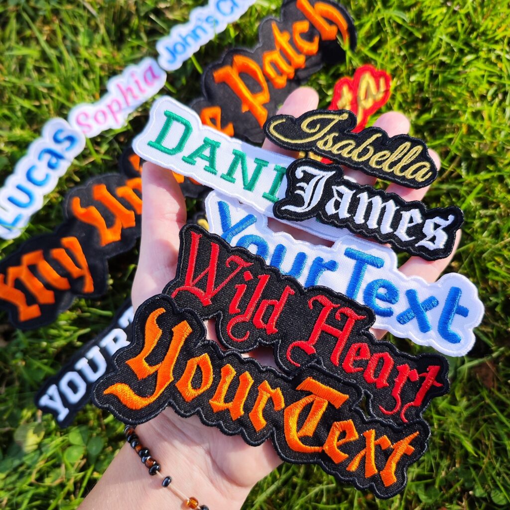 custom name and word patches by Mottopatch