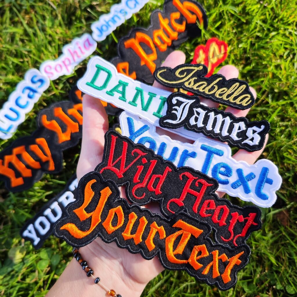 custom name patches different colors and fonts by Mottopatch