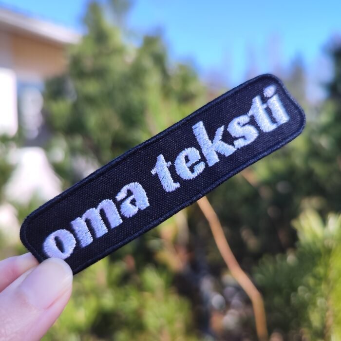 Oma teksti kangas merkki brodeerattu - Image 2