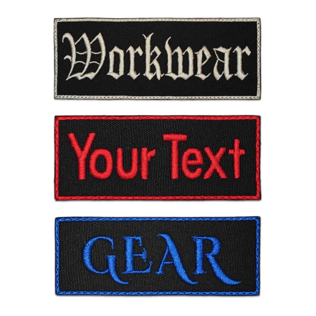 name badge embroidered - custom patches rectangle