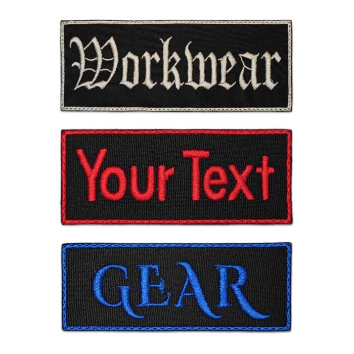 name badge embroidered - custom patches rectangle