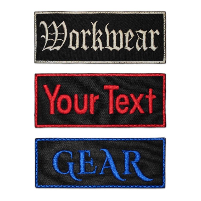 name badge embroidered - custom patches rectangle