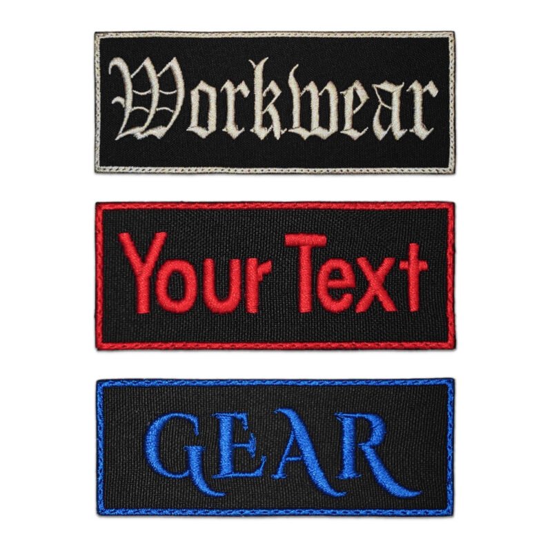 name badge embroidered - custom patches rectangle