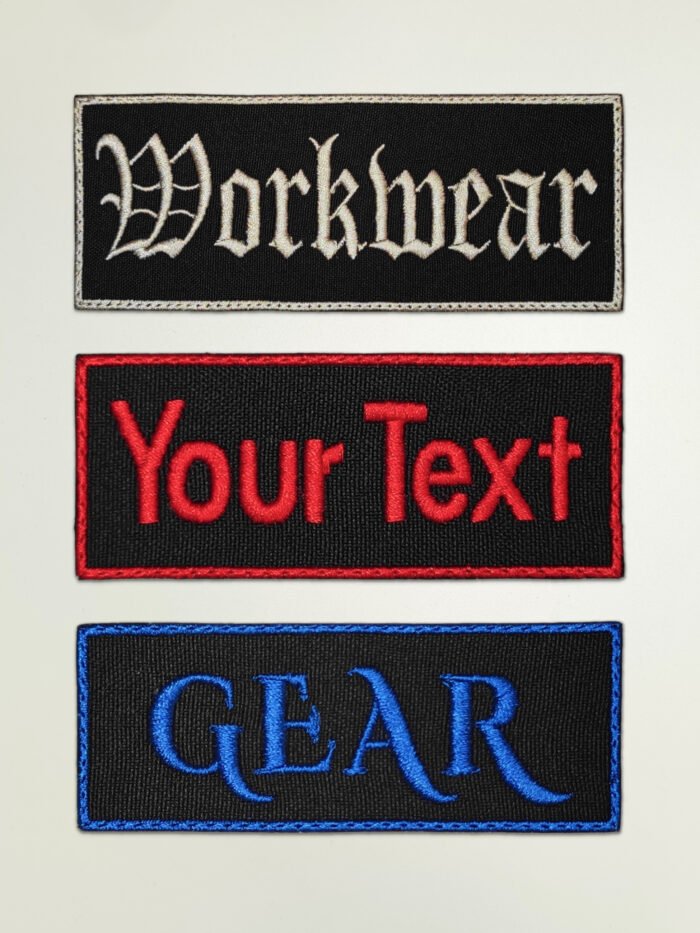 Custom Text Patch Hook Loop Iron On Sew Rectangle Name Badge 9 - 28 cm - Image 11