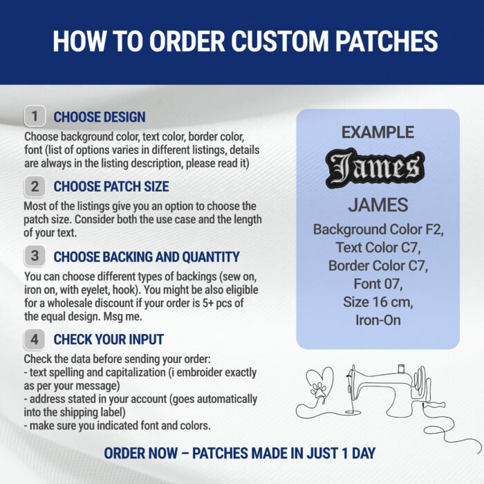 Custom Name Patch Iron On | Laser Cut Style - Image 9