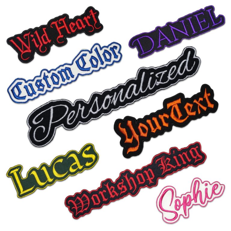 name patches embroidered in Europe