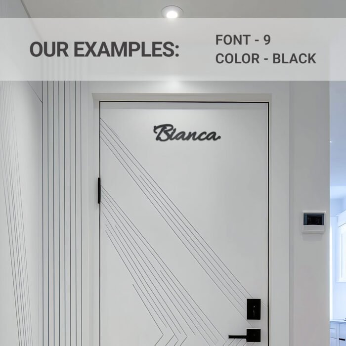 Personalised Door Sign Cursive 3D printed 15 - 45 cm for Home or Office - Image 9