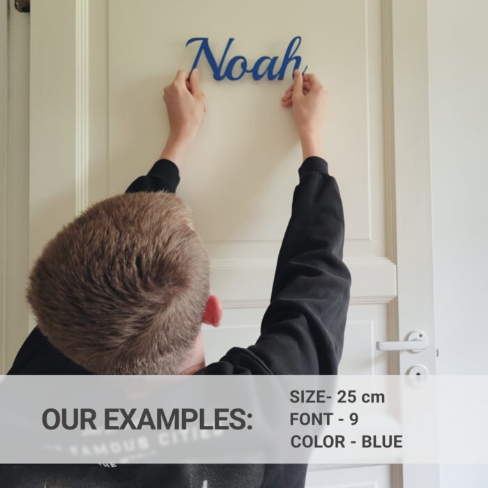 Personalised Door Sign Cursive 3D printed 15 - 45 cm for Home or Office - Image 14
