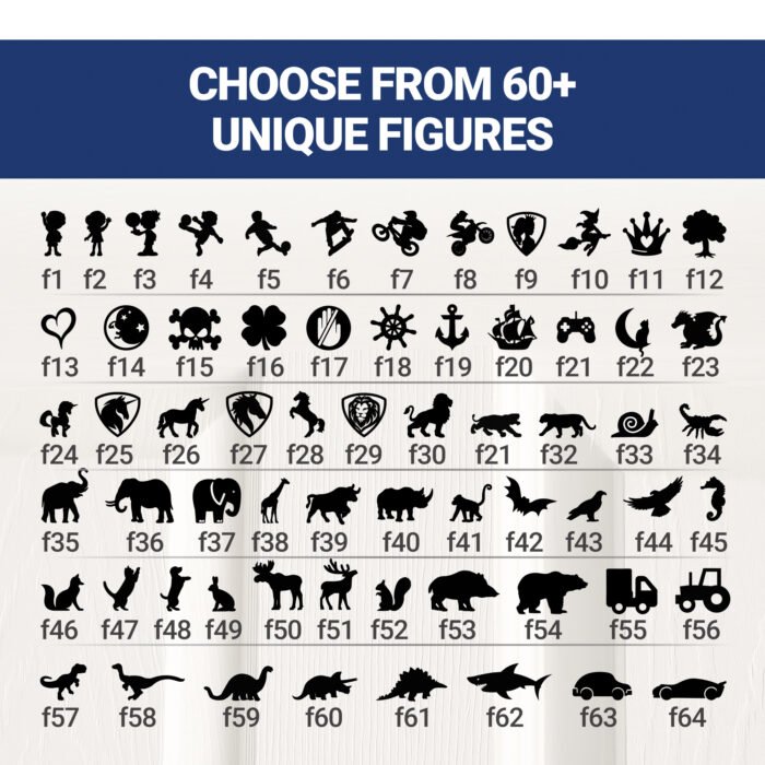 Door Signs with Icons Horse, Dog, Cat, Princess, Unicorn, Car, Gamer, Bike Symbols, 3D Printed 20 - 40 cm All Colors - Image 3
