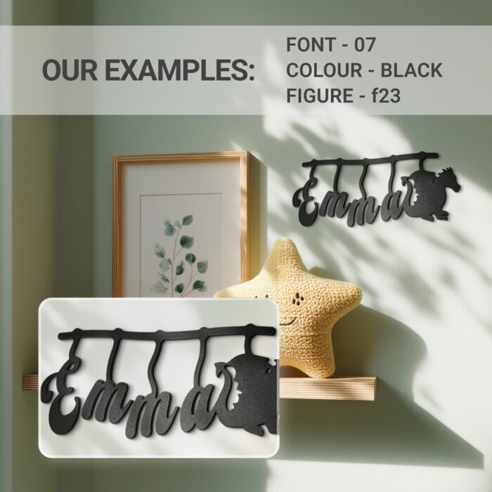 Door Signs with Icons Horse, Dog, Cat, Princess, Unicorn, Car, Gamer, Bike Symbols, 3D Printed 20 - 40 cm All Colors - Image 10