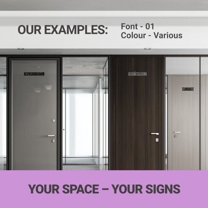 Classic Custom Door Sign for Office or Home Black, Bronze, White, Silver 15 - 35 cm 3D Printed - Image 4