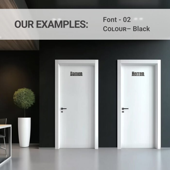 Classic Custom Door Sign for Office or Home Black, Bronze, White, Silver 15 - 35 cm 3D Printed - Image 3