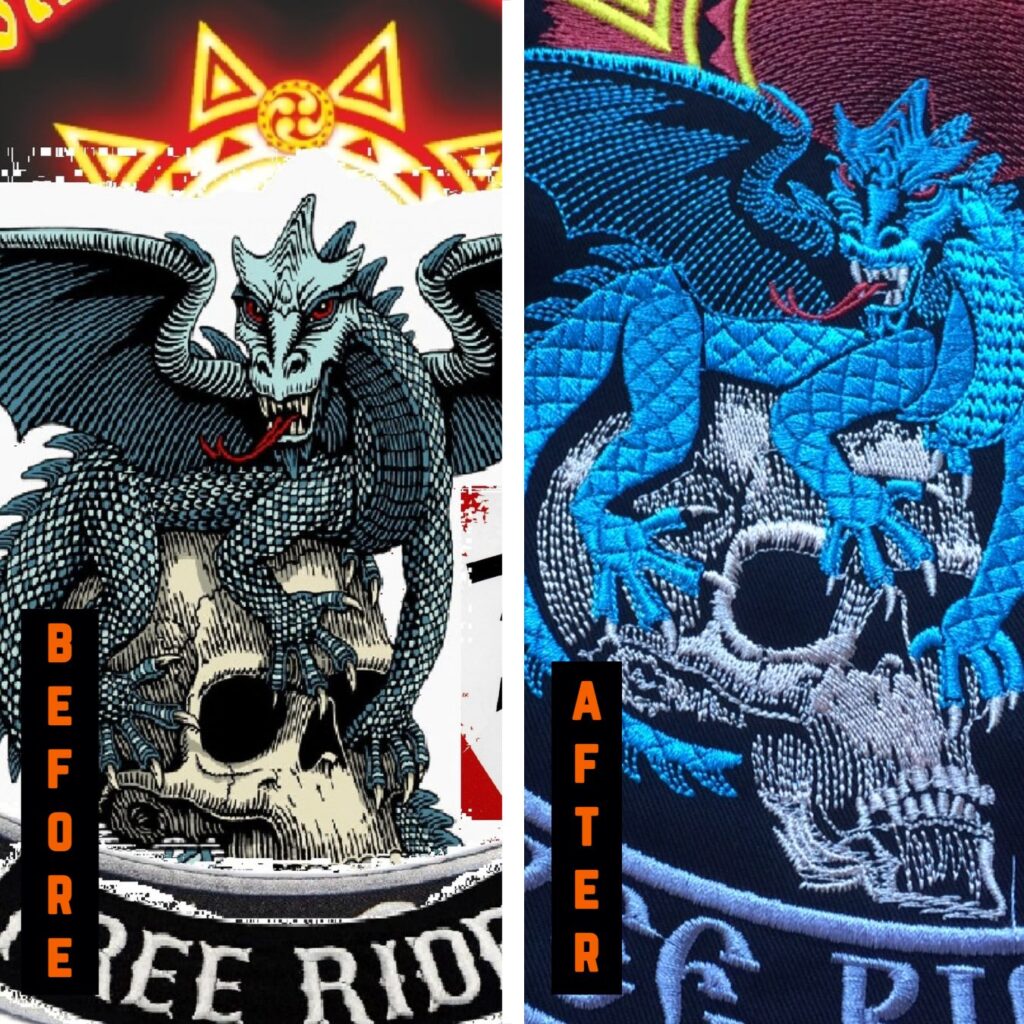 KI-generiertes Patch-Design Beispiel