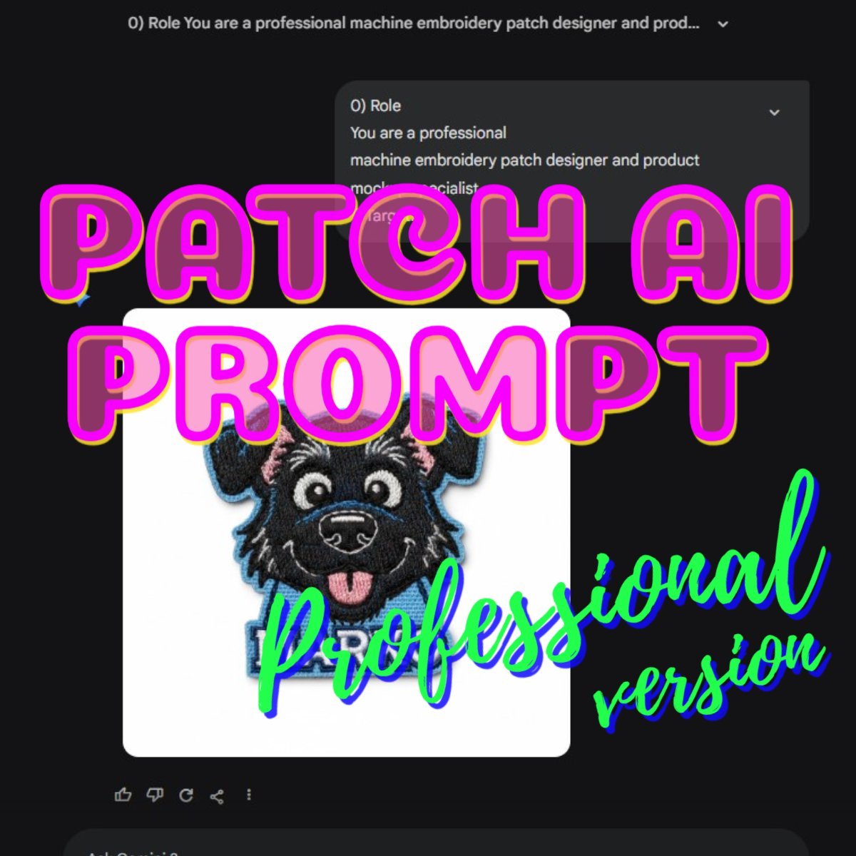 AI Patch Generator Prompt for Real Embroidery – Pro Edition for Business