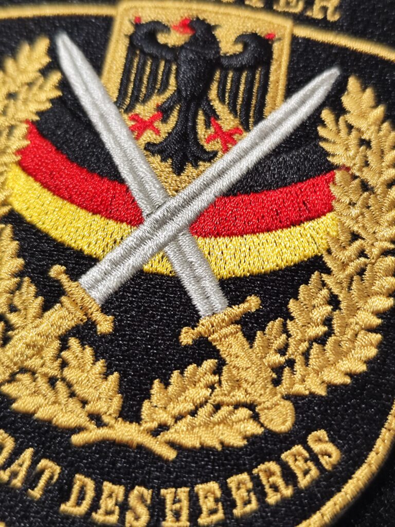 high quality satin embroidery macro close up photo