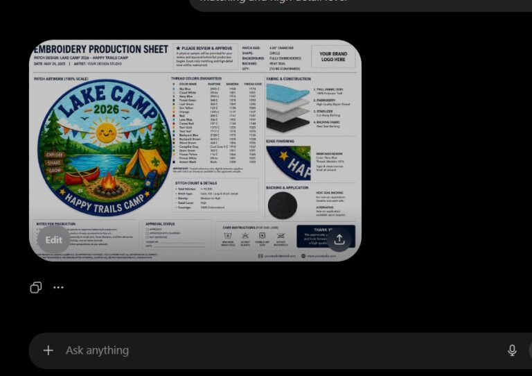 Why “AI Production Sheets” for Embroidered Patches Don’t Work (And What to Send Us Instead)