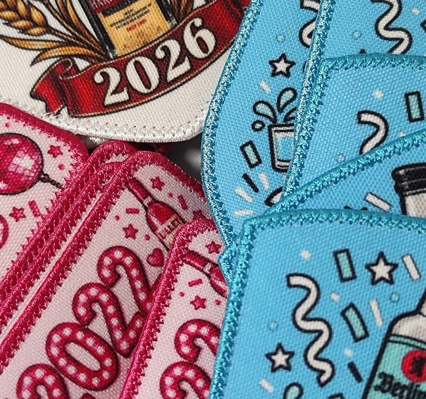 german custom event patches printed with embroidered edge full color 30 pcs